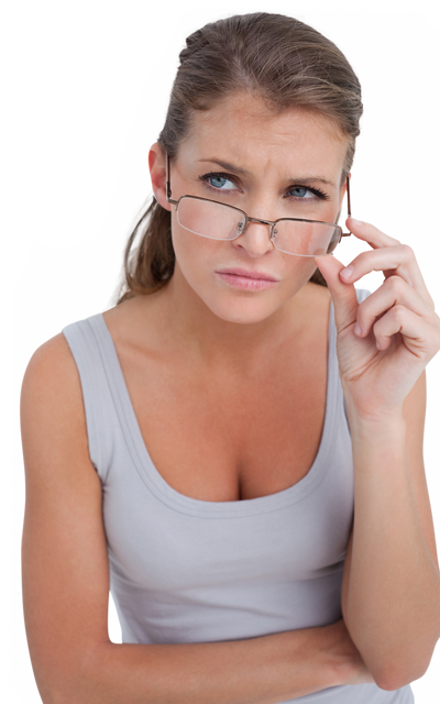 Thoughtful Woman in Glasses Transparent Background Stock Photo - Download Free Stock Videos Pikwizard.com