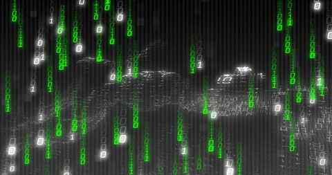 Digital Data Stream with Binary Code Overlay - Download Free Stock Images Pikwizard.com