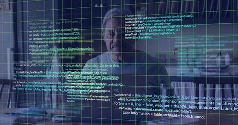 Senior Man Analyzing Financial Data with Laptop and Digital Overlays - Download Free Stock Images Pikwizard.com