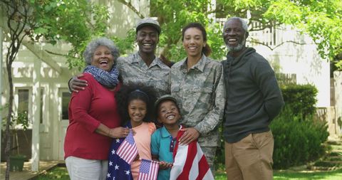 Homecoming Celebration with African American Military Family - Download Free Stock Images Pikwizard.com