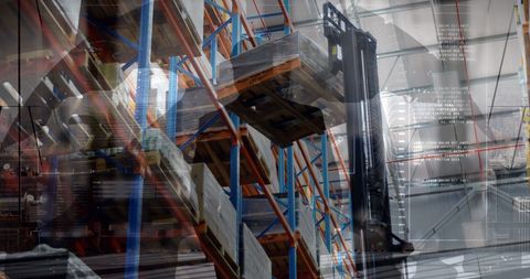 Warehouse operations and financial data integration concept