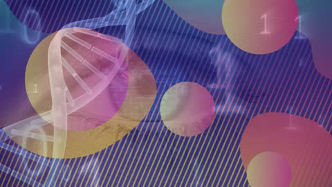 Abstract DNA Helix and Italian-themed Technology Fusion