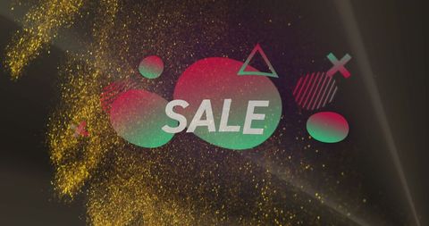 Dynamic Megasale Abstract Design with Vibrant Elements - Download Free Stock Images Pikwizard.com