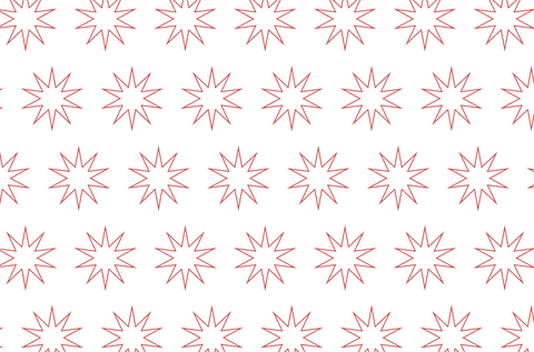 Seamless Red Repeated Shapes on Transparent Pattern