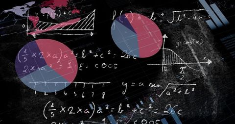 Global Business Analytics with Mathematical Graph Panels - Download Free Stock Images Pikwizard.com
