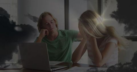 Stressed couple overcomes challenges using technology