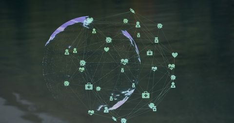 Digital Global Connections and Networking Concept