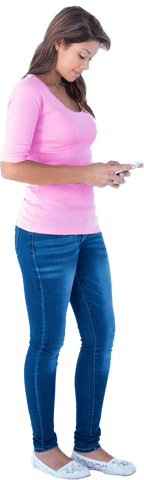 Transparent Side Profile of Woman Engaged with Smartphone - Download Free Stock Videos Pikwizard.com