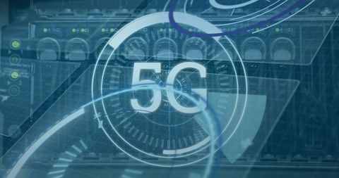 5G Network Technology with Digital Interface Background - Download Free Stock Images Pikwizard.com