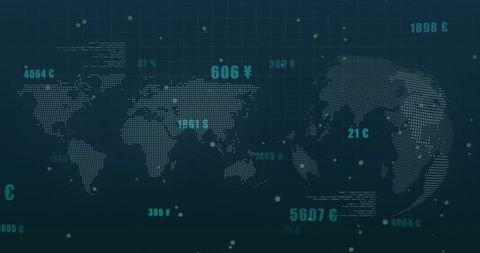 Dotted World Interface with Floating Data Points