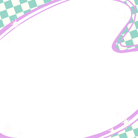 Transparent pastel frame with stars and lines
