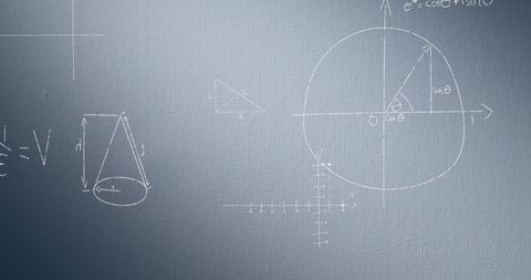 Complex Equations on Blue Background Technology Theme - Download Free Stock Images Pikwizard.com
