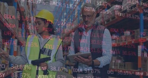 Warehouse Inventory Process with Digital Financial Data Visualization
