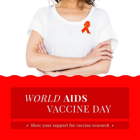 world aids vaccine day awareness concept with red ribbon - Download Free Stock Templates Pikwizard.com