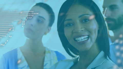 Digital Interface Concept with Diverse Business Team