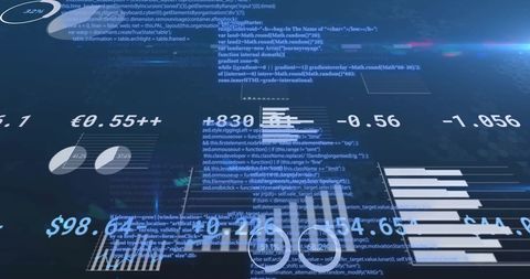 Futuristic Financial Data Processing with Digital Codes - Download Free Stock Images Pikwizard.com