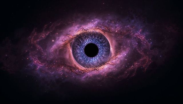 Mystical Cosmic Eye in Vibrant Nebula Galaxy