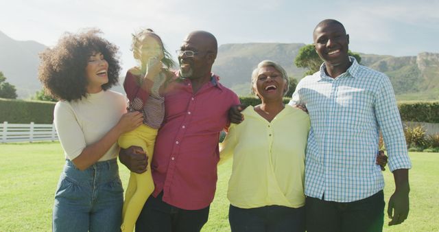 Happy Multi-Generational African American Family Enjoying Time Together Outdoors - Download Free Stock Images Pikwizard.com