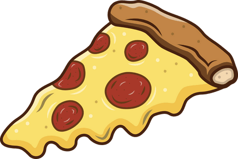 cartoon slice of pepperoni pizza on transparent background - Download Free Stock Videos Pikwizard.com