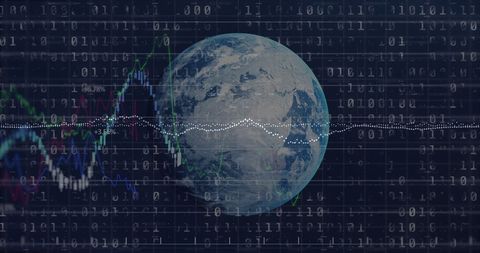 Global Financial Markets with Digital Binary Codes - Download Free Stock Images Pikwizard.com