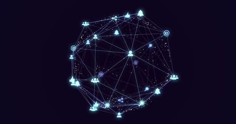 Digital Networking Sphere Global Communication Concept - Download Free Stock Images Pikwizard.com