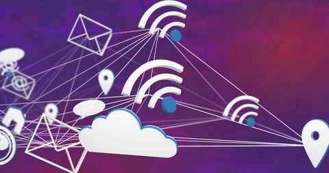 Digital Connectivity Icons and Cloud Conceptual Illustration - Download Free Stock Images Pikwizard.com