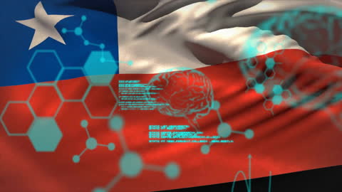 Digital Interface and Brain Visualization with Chilean Flag