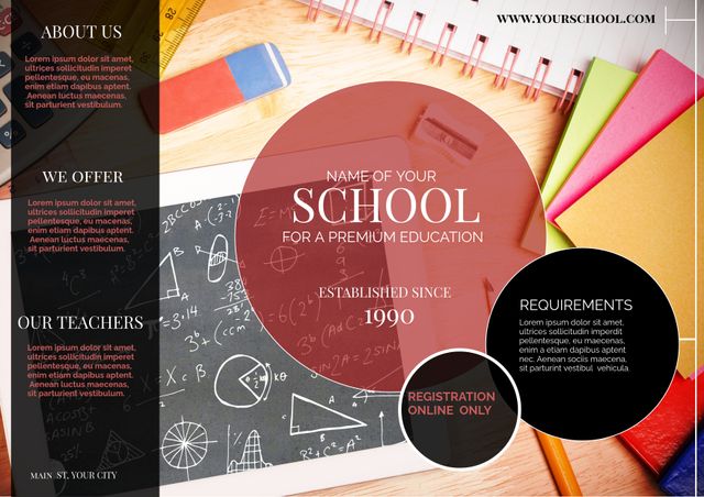 Academic Institution Promotional Template with Creative Design Elements - Download Free Stock Templates Pikwizard.com