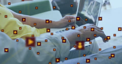 Social Media Interactions Overlaid on Laptop User Experience