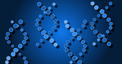 Stylized DNA Strands on Blue Digital Background - Download Free Stock Images Pikwizard.com
