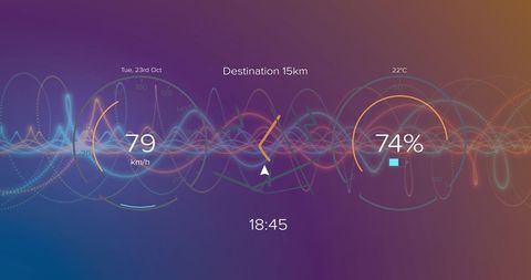 Abstract Digital Interface with Network Connections and Data Visualizations - Download Free Stock Images Pikwizard.com