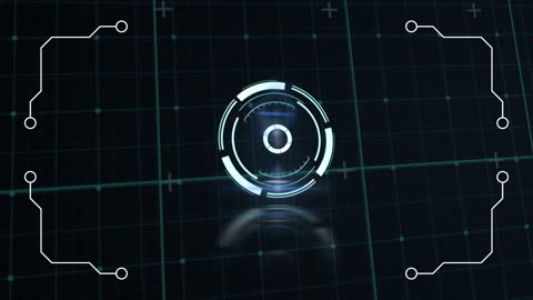 Futuristic Digital Interface with Target Design
