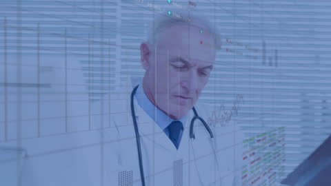 Medical Professional Analyzing Digital Healthcare Data
