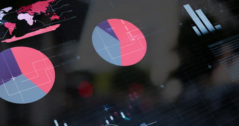 Futuristic Data Analysis Display with Infographics