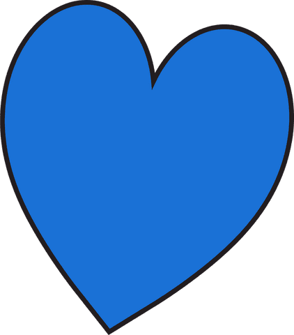 blue heart icon with thick black outline on transparent background - Download Free Stock Videos Pikwizard.com