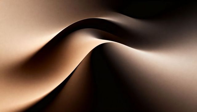Curving paper waves sculpting smooth ridges and deep shadows in warm studio light abstract