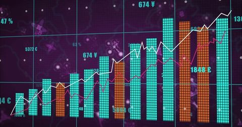 Digital financial data dashboard with interactive analytics
