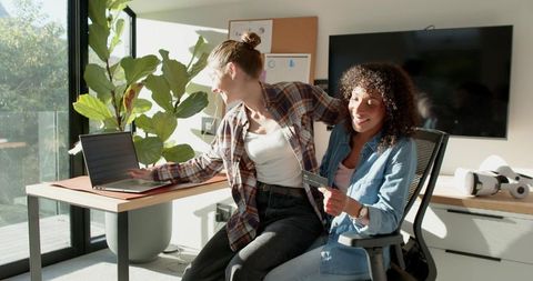Collaborating Coworkers in Modern Office Conducting Digital Transaction