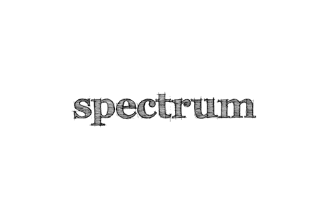 Black spectrum text on transparent background
