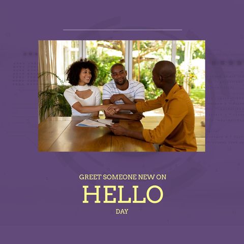 celebrating hello day with friendly introductions - Download Free Stock Templates Pikwizard.com