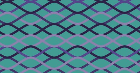 Abstract Geometric Pattern with Blue and Green Waves
