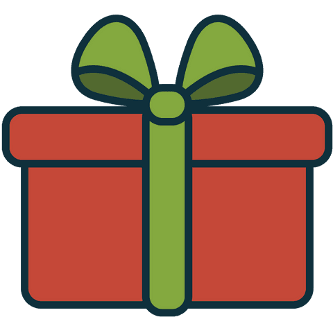 big red gift icon with green bow on transparent background - Download Free Stock Videos Pikwizard.com
