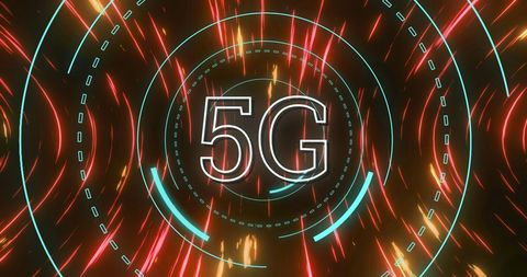 Futuristic 5G Network Technology in Glowing Tunnel - Download Free Stock Images Pikwizard.com