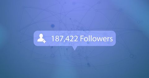 Social Media Growth Visualization with Blue Network Background - Download Free Stock Images Pikwizard.com