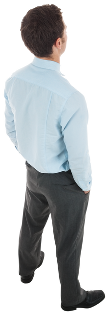 Transparent Businessman Standing Hands in Pockets Vertical - Download Free Stock Videos Pikwizard.com