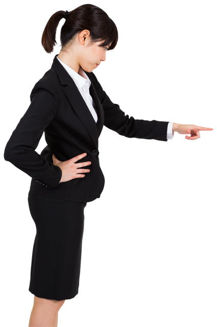 Transparent Background of Professional Woman Pointing - Download Free Stock Videos Pikwizard.com