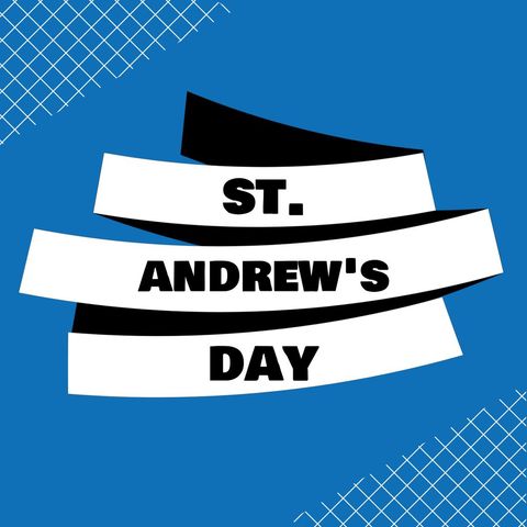 St. Andrew's Day Celebration Background with Bold Typography