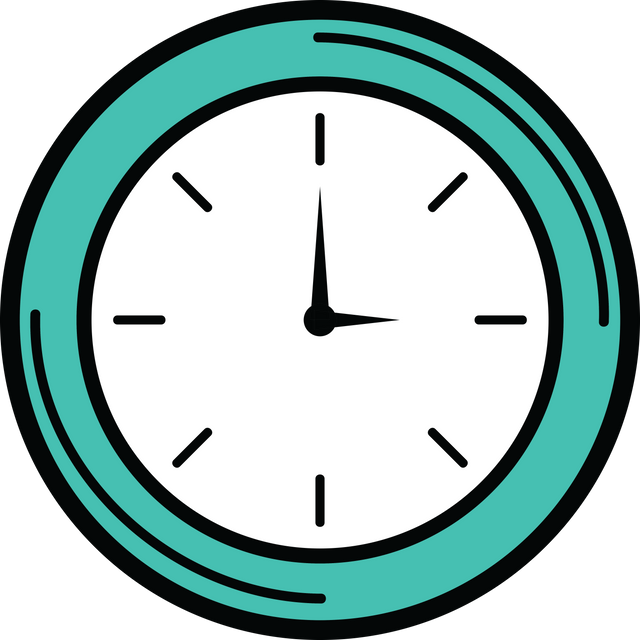 Minimalist Wall Clock Illustration on Transparent Background - Download Free Stock Videos Pikwizard.com