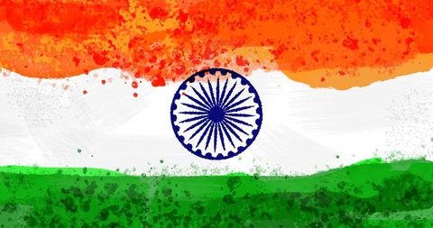 Vibrant Abstract Design of Indian National Flag