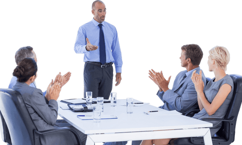 transparent business meeting applause for team discussion - Download Free Stock Videos Pikwizard.com